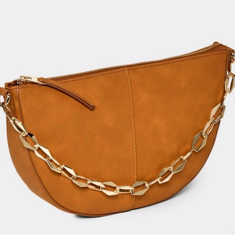 NWT FAUX SUEDE SHOULDER BAG